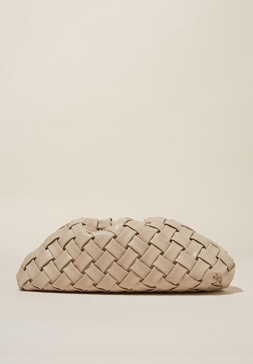 Rubi - Tory Scrunch Oversized Clutch - Taupe
