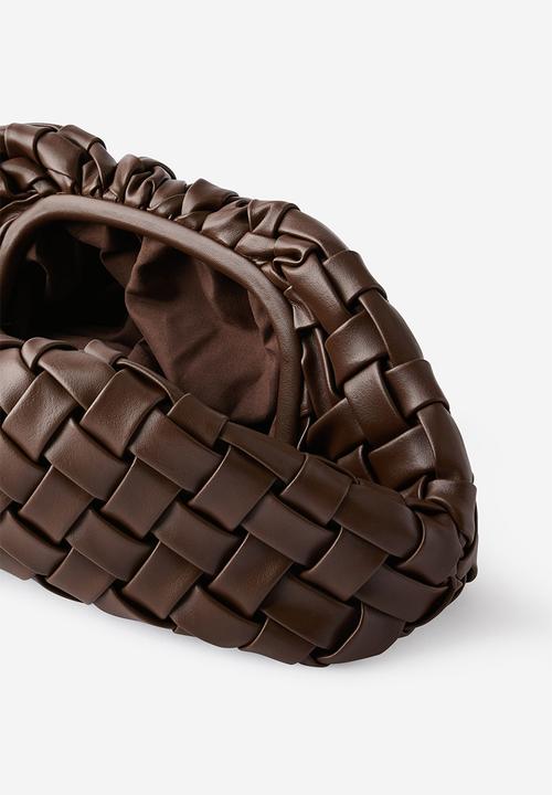 Rubi - Tory Scrunch Oversized Clutch - Choc
