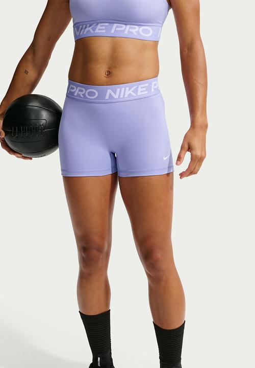 Nike - W Nk Pro Mid-Rise 3"Biker Shorts - Purplepulse/White
