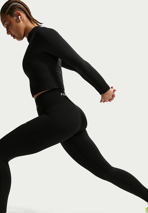 Nike - W Np Df Smls Hr 7/8 Tight Wt - Black/White