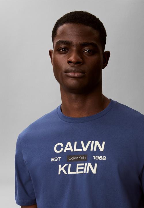 Calvin Klein -  Stack Graphic T-Shirt-Dark Denim-Dark Denim