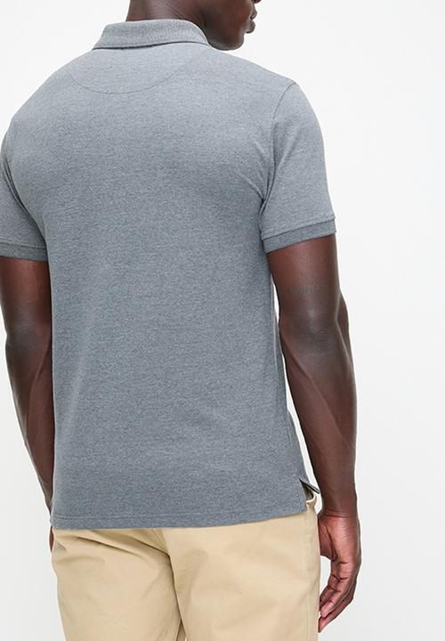 POLO - Mens stretch pique short sleeve golfer - grey