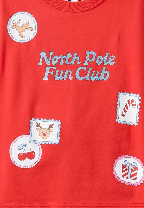 Cotton On - Kids Dreamdrift Family Xmas Pj Set - Varsity Red/Rudolph Spot