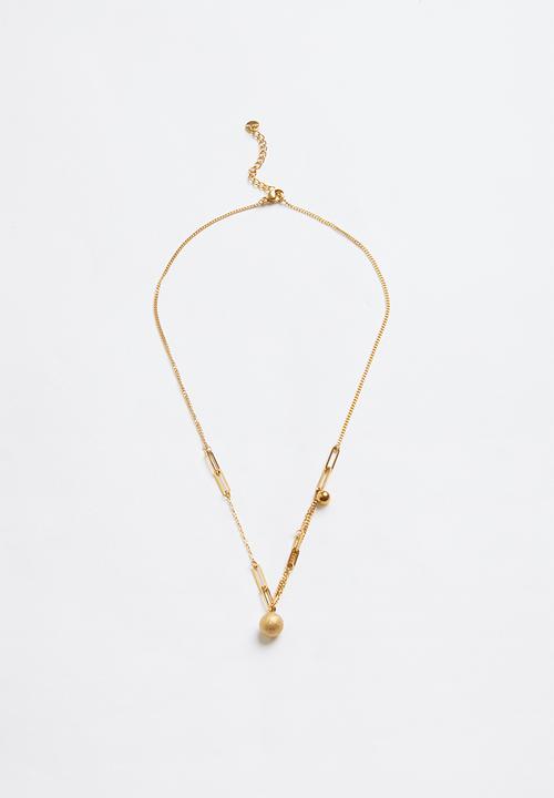 Zoe on Trend - Stylish Designer Necklace - Gold