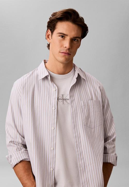 Calvin Klein - Short sleeve 30s micro monologo graphic tee - grey
