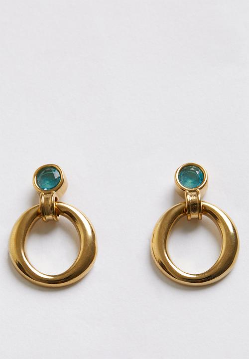 Zoe on Trend - Modern Hoop Earrings - Gold
