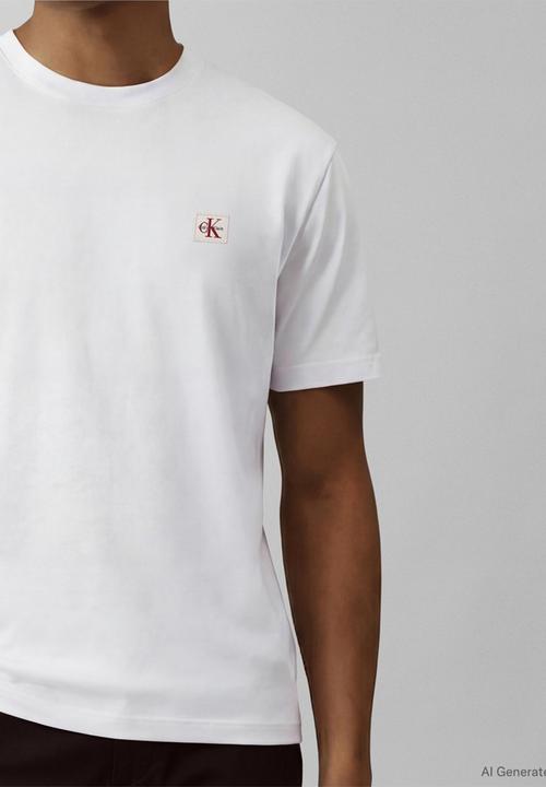 Calvin Klein - Short sleeve 30s eu Calvin klein stack graphic tee - white