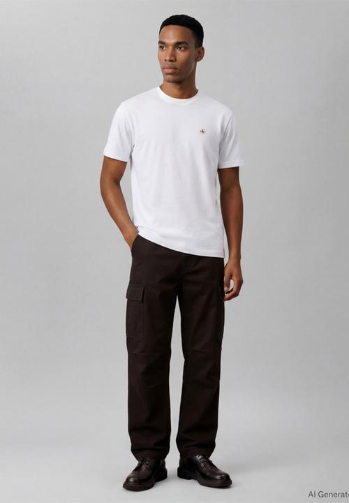 Calvin Klein - Short sleeve 30s eu Calvin klein stack graphic tee - white