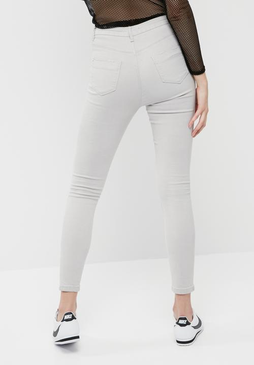 Missguided - Sinner high waisted ripped skinny jeans