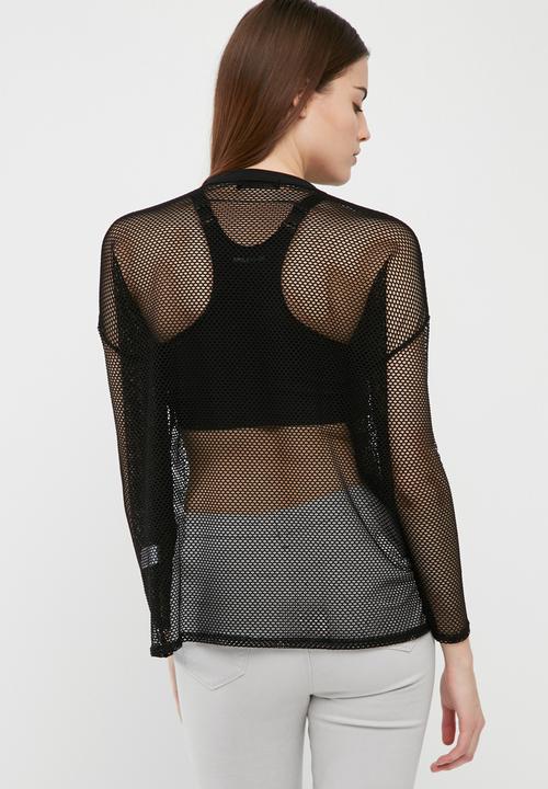 Missguided - Fishnet long sleeve top