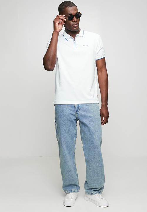 Levi’s® - Broad zip placket polo - white/off white