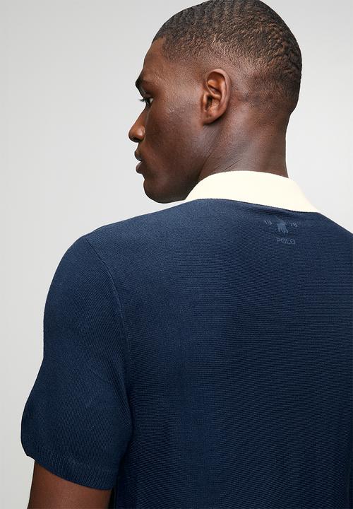 POLO - Sport Knitted Golfer - Navy
