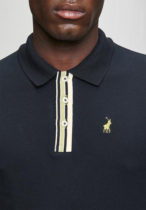 POLO - Contrast Placket Golfer - Navy