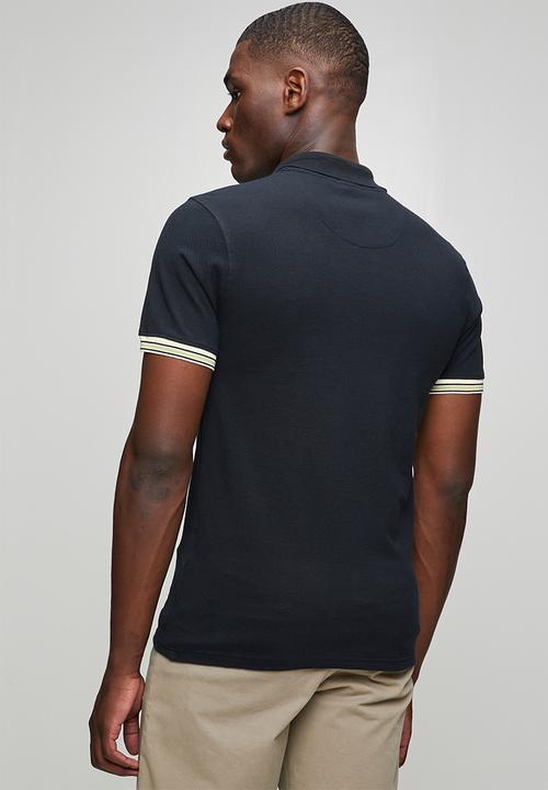 POLO - Contrast Placket Golfer - Navy