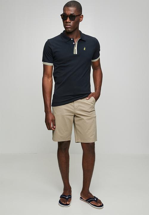 POLO - Contrast Placket Golfer - Navy