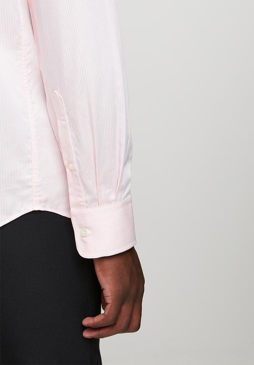 POLO - MENS LS YD STRIPE  SHIRT - Pink
