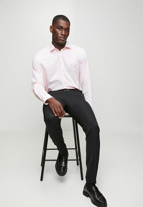 POLO - MENS LS YD STRIPE  SHIRT - Pink