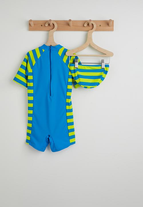 Pop Candy - 2 Piece swimwear set - blue/yellow stripes