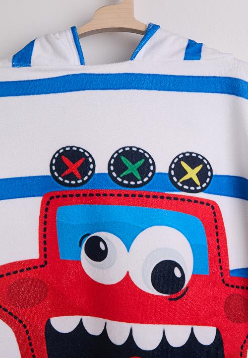 Pop Candy - Crazy robo graphic hooded towel - multi
