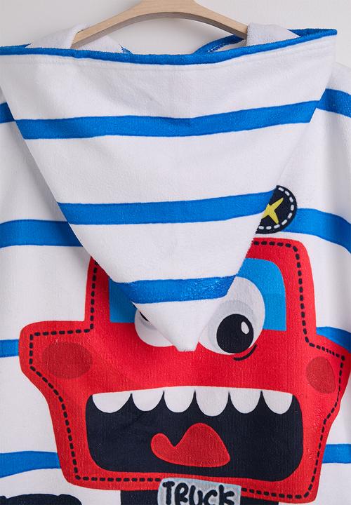 Pop Candy - Crazy robo graphic hooded towel - multi