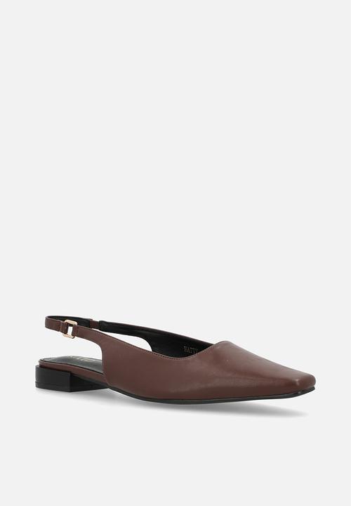 Raid London - Hatty block heel slingback - brown