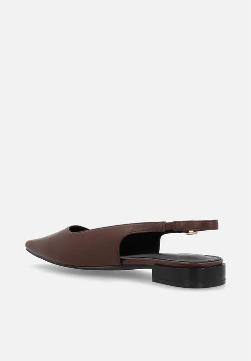 Raid London - Hatty block heel slingback - brown