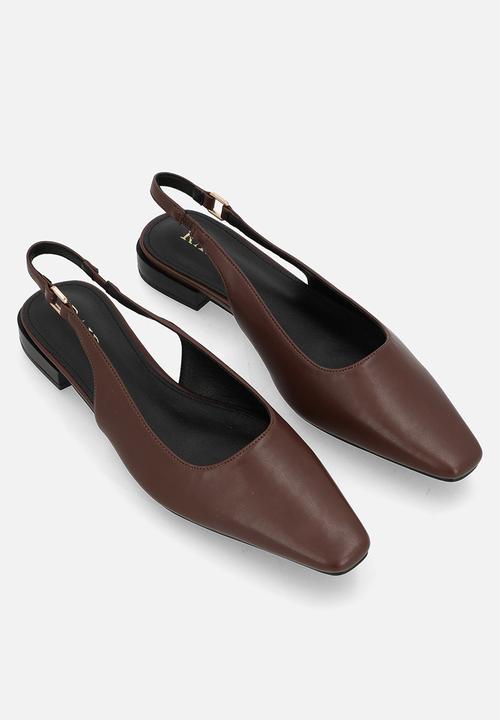 Raid London - Hatty block heel slingback - brown