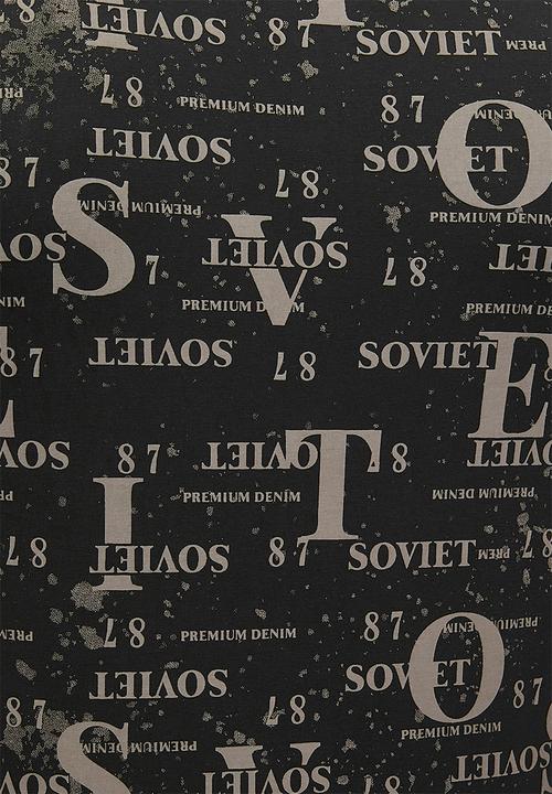 SOVIET - Rotary Print Fashion Tee - Black