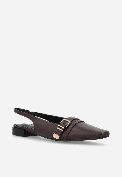 Raid London - Rimaya block heel slingback - brown