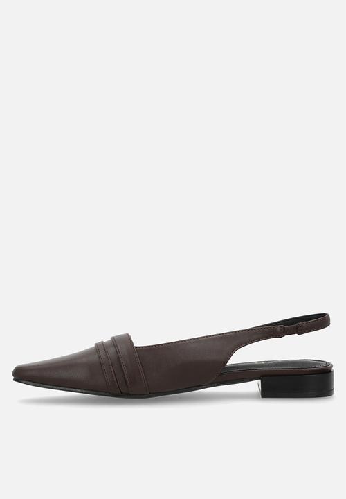 Raid London - Rimaya block heel slingback - brown
