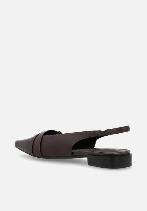 Raid London - Rimaya block heel slingback - brown