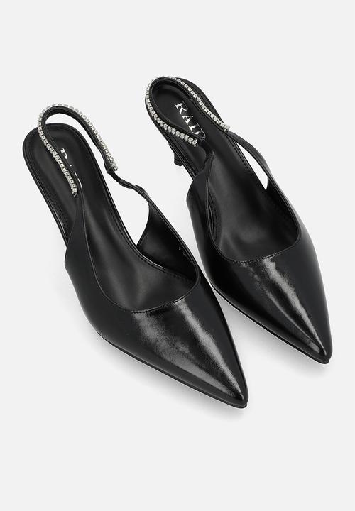 Raid London - Fienna stiletto heel slingback - black