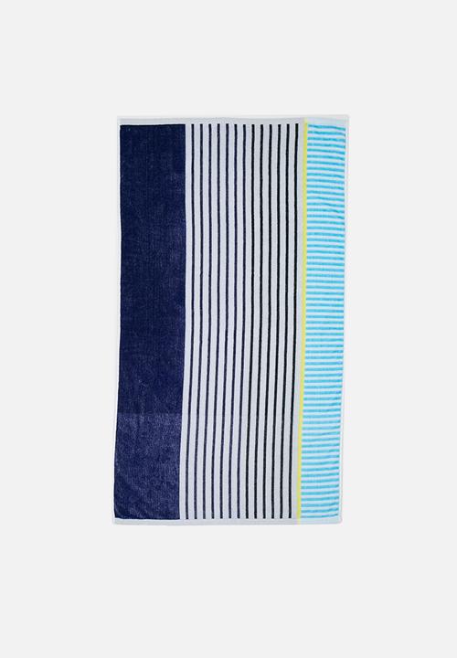 nautical stripe beach towel