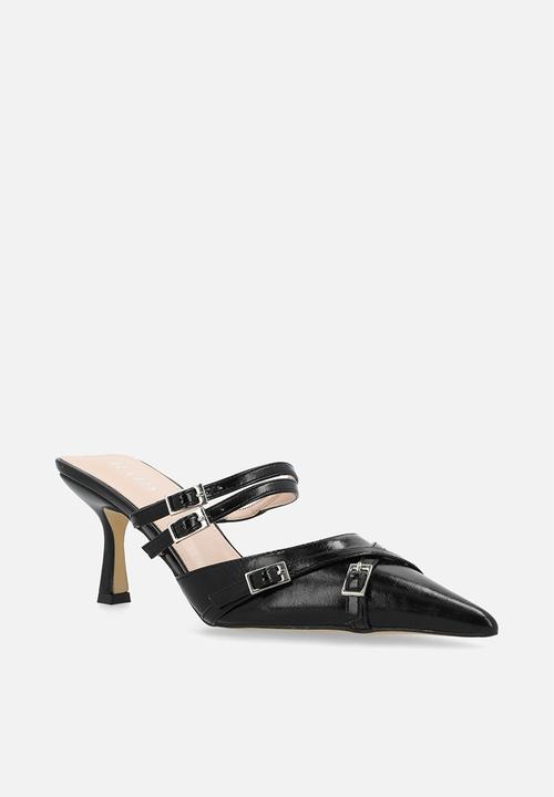 Raid London - Freesia stiletto heel mule - black patent
