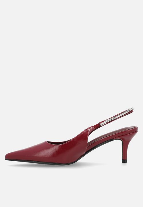 Raid London - Fienna stiletto heel slingback - burgundy