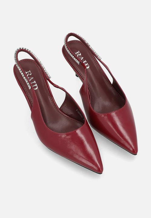 Raid London - Fienna stiletto heel slingback - burgundy