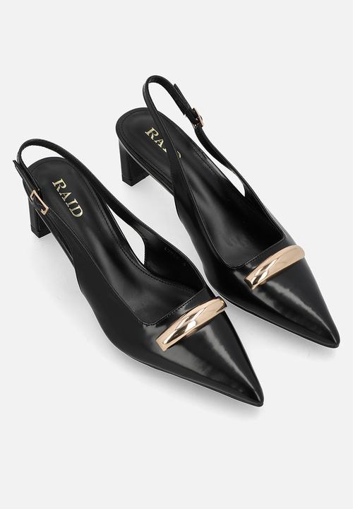 Raid London - Lyric slingback heel - black