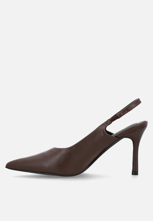 Raid London - Ziva stiletto heel slingback - brown