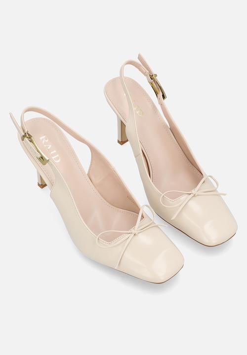 Raid London - Novalie stiletto heel slingback - cream