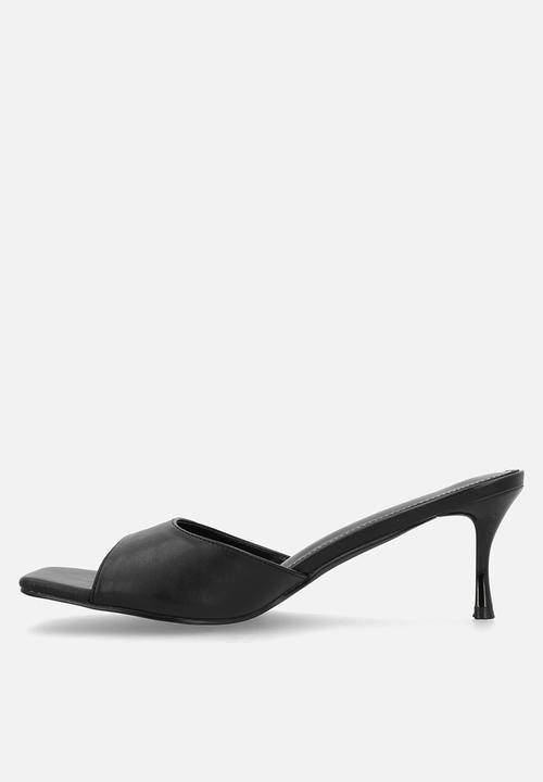 Raid London - Cerese stiletto heel mule - black pu