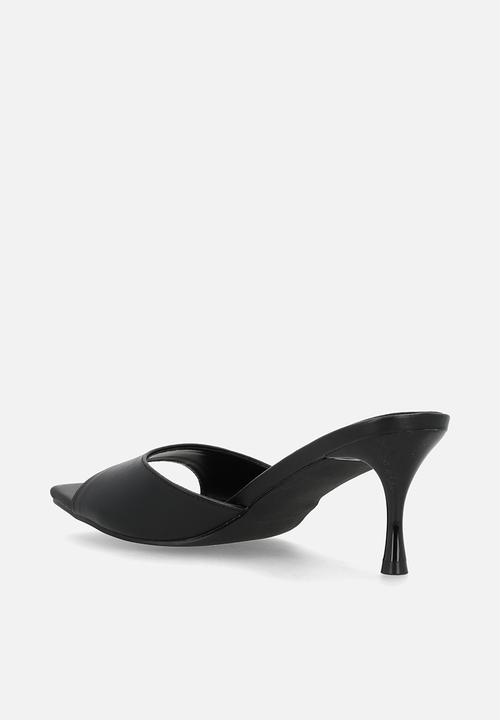 Raid London - Cerese stiletto heel mule - black pu
