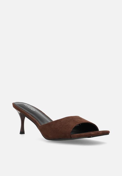 Raid London - Cerese stiletto heel mule - brown suede