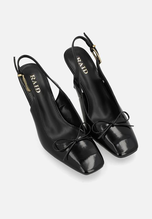 Raid London - Novalie stiletto heel slingback - black