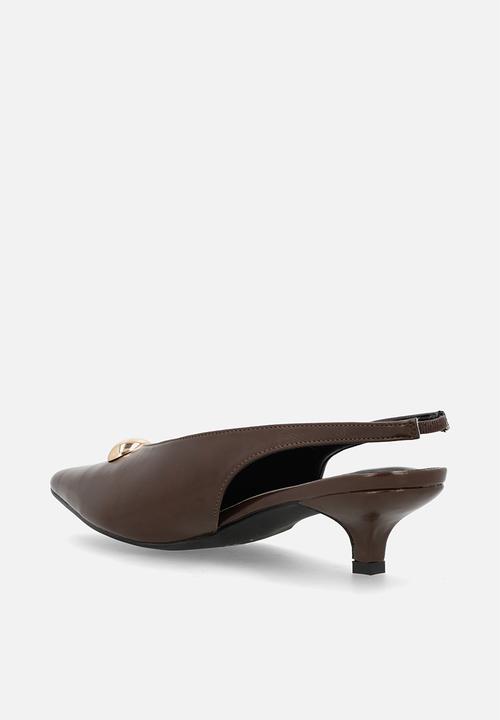 Raid London - Terra slingback heel - brown