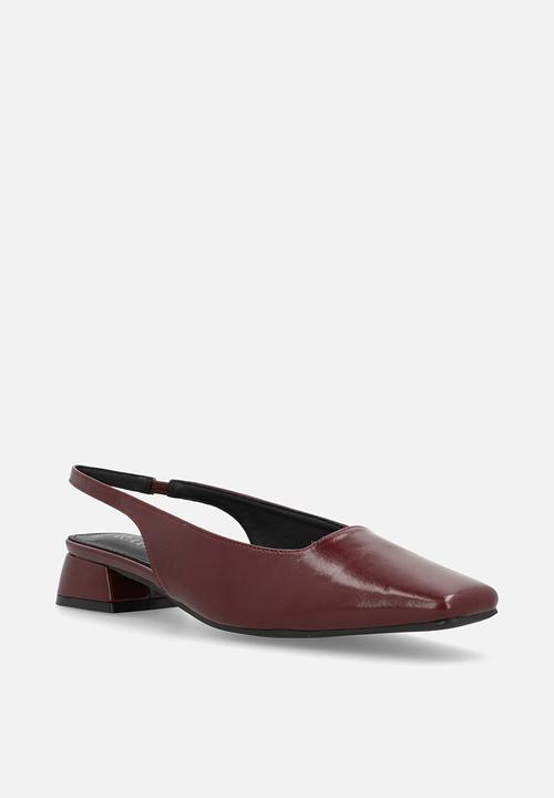 Raid London - Norine block heel slingback - burgundy