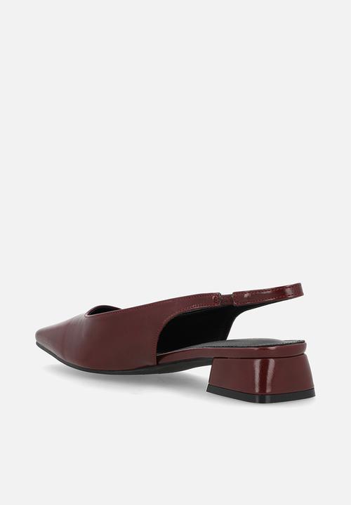Raid London - Norine block heel slingback - burgundy