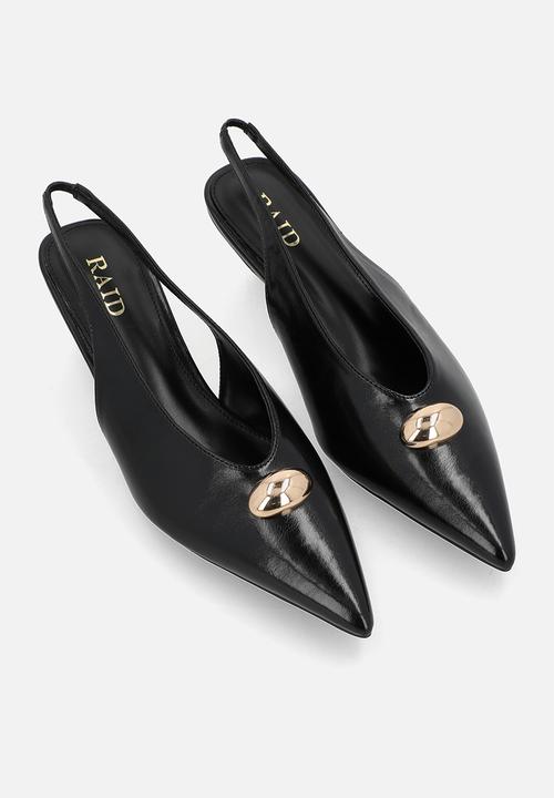 Raid London - Terra slingback heel - black