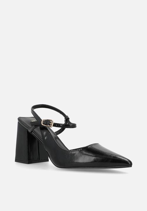 Raid London - Merrill block heel slingback - black