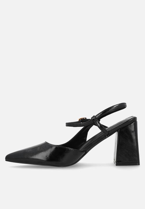 Raid London - Merrill block heel slingback - black