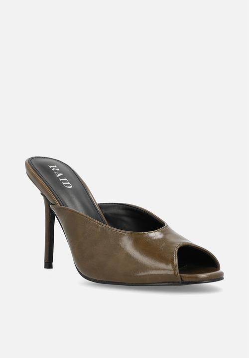 Raid London - Elana stiletto heel mule - brown
